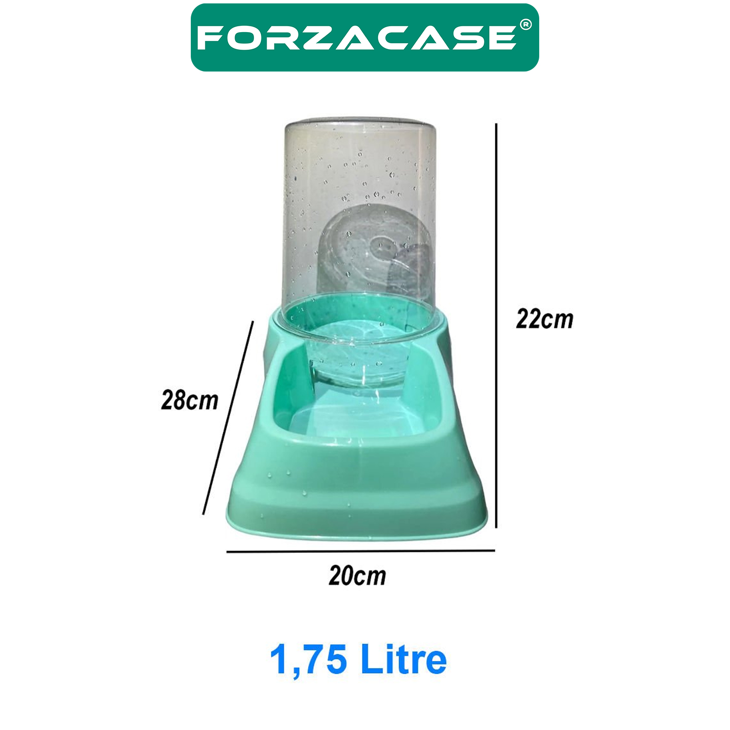 Forzacase Kedi ve Köpekler için 1,75 Litre Mama ve Su Kabı - FC323