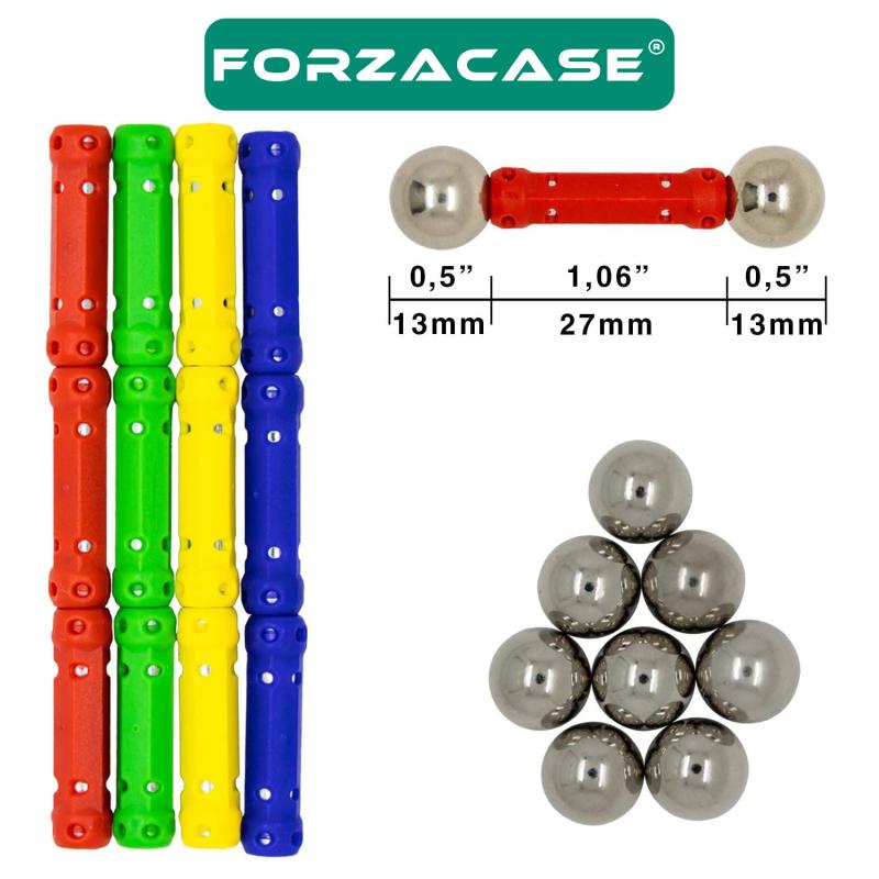 Forzacase 37 Parça Manyetik Lego Eğitici Oyuncak Seti - FC233