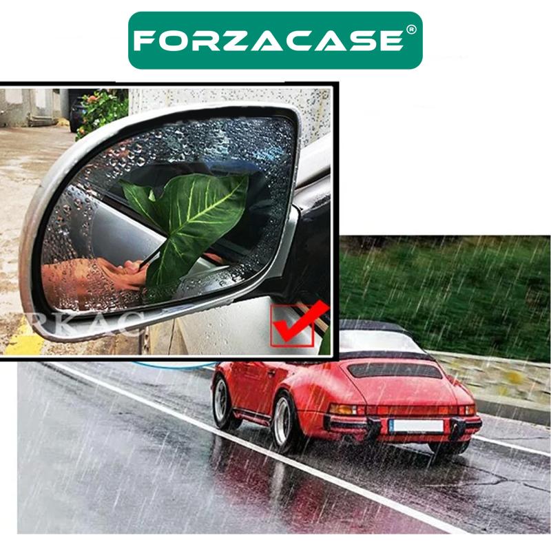 Forzacase Otomobil Dikiz Aynası Yağmur Su Kaydırıcı Jelatin Sticker Film 135x95mm 2 Adet - FC236