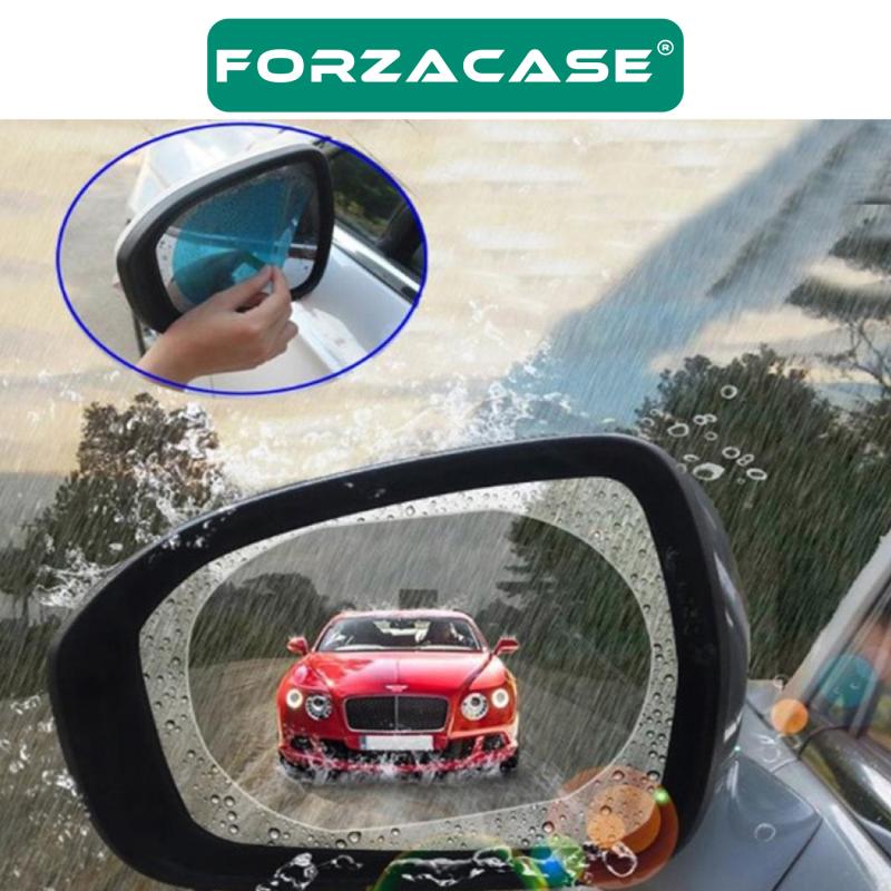Forzacase Otomobil Dikiz Aynası Yağmur Su Kaydırıcı Jelatin Sticker Film 135x95mm 2 Adet - FC236