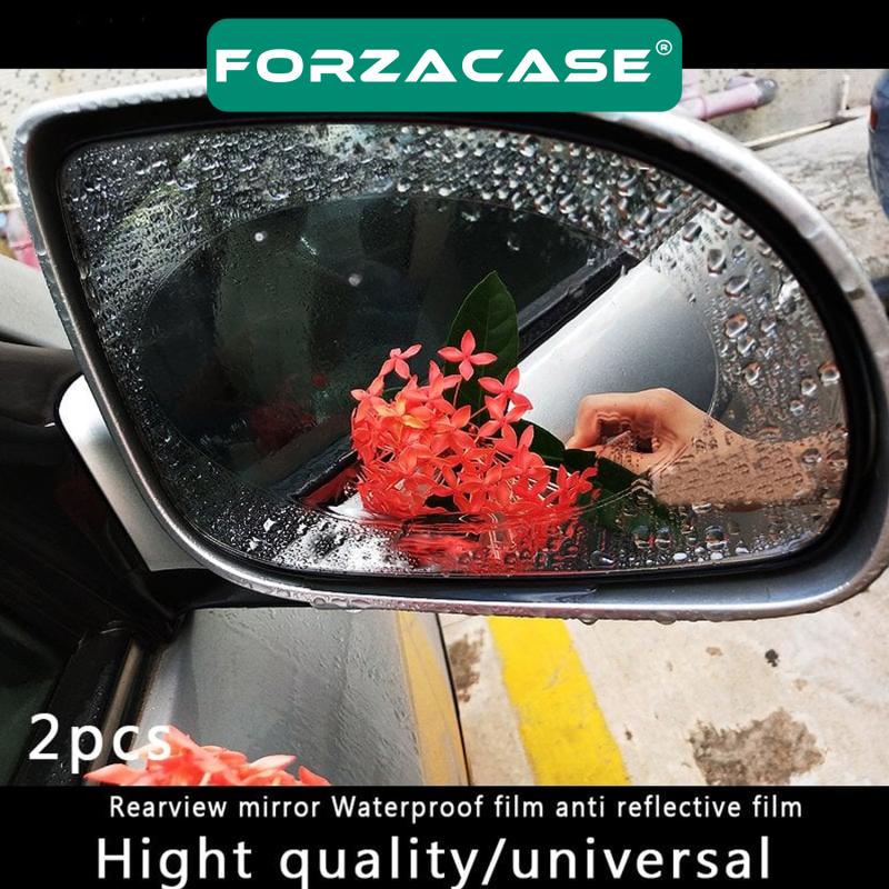 Forzacase Otomobil Dikiz Aynası Yağmur Su Kaydırıcı Jelatin Sticker Film 135x95mm 2 Adet - FC236