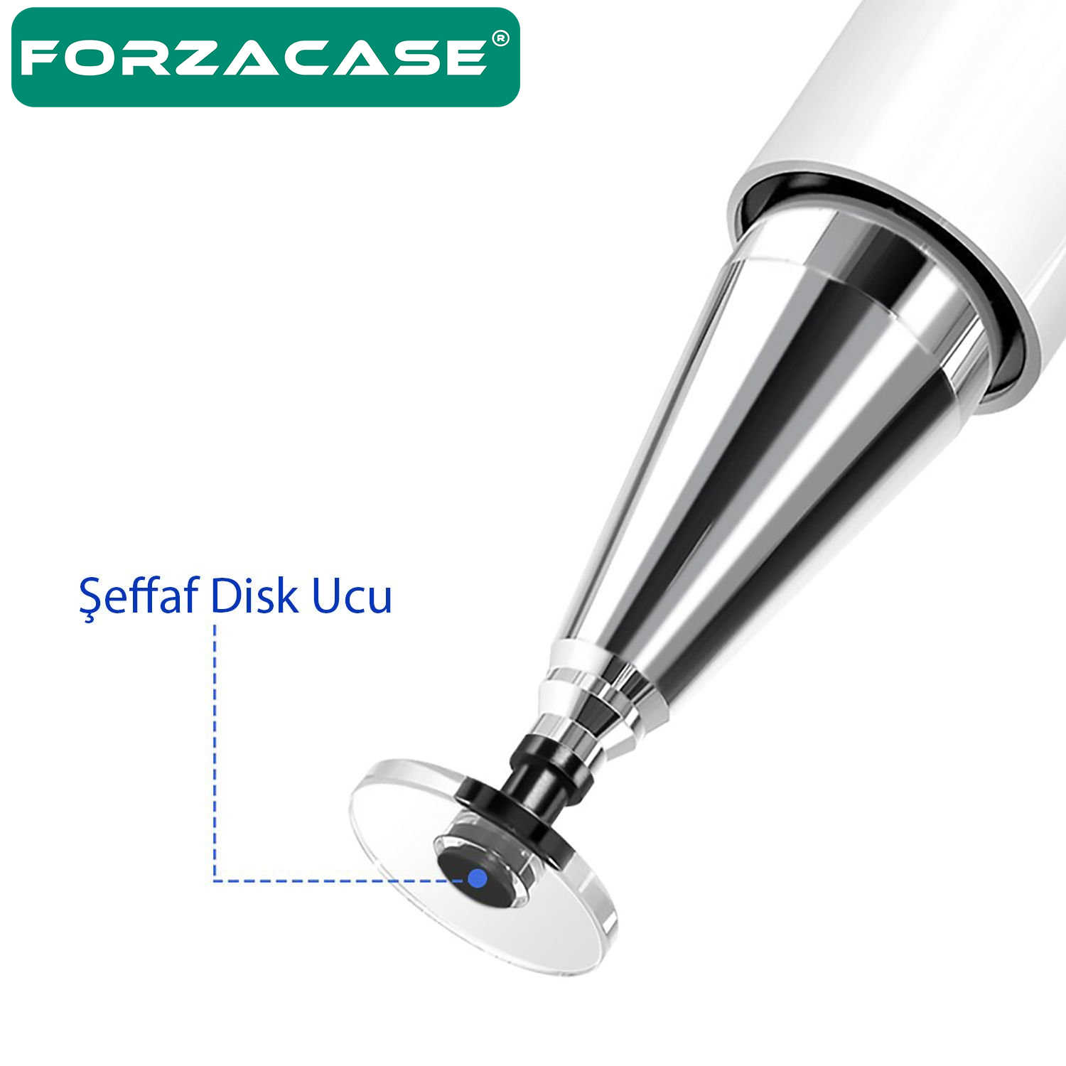 Forzacase Universal Telefon Tablet iPad 3in1 Tükenmez ve Disk Uçlu Stylus Pen Dokunmatik Kalem - FC240