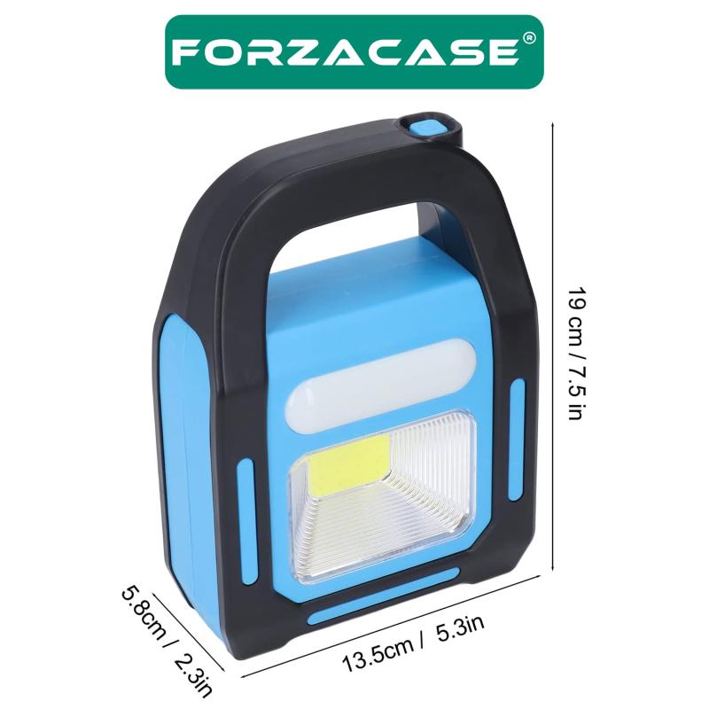 Forzacase 3 Watt Şarj Edilebilir Güneş Enerjili Solar El Feneri 3 Modlu Kamp Lambası - FC243