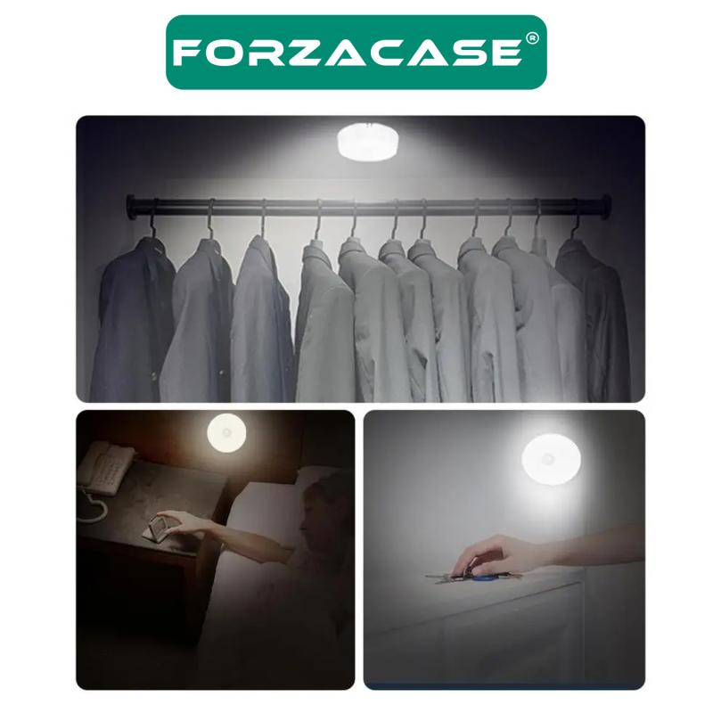 Forzacase Hareket Sensörlü USB Şarjlı Led Işık Lamba Mutfak Dolap Banyo için - FC244