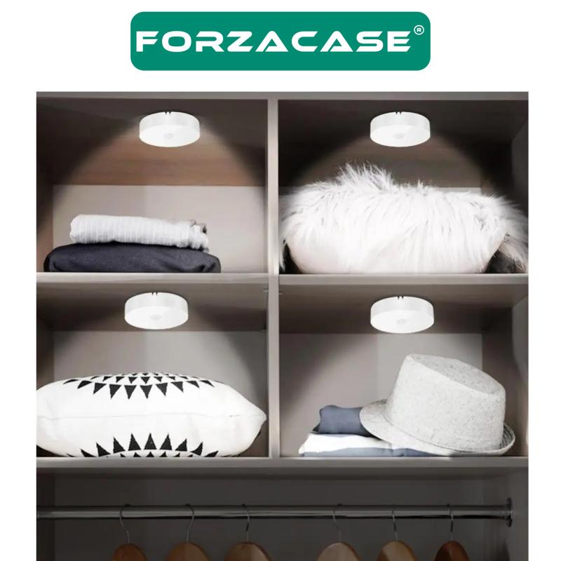 Forzacase Hareket Sensörlü USB Şarjlı Led Işık Lamba Mutfak Dolap Banyo için - FC244