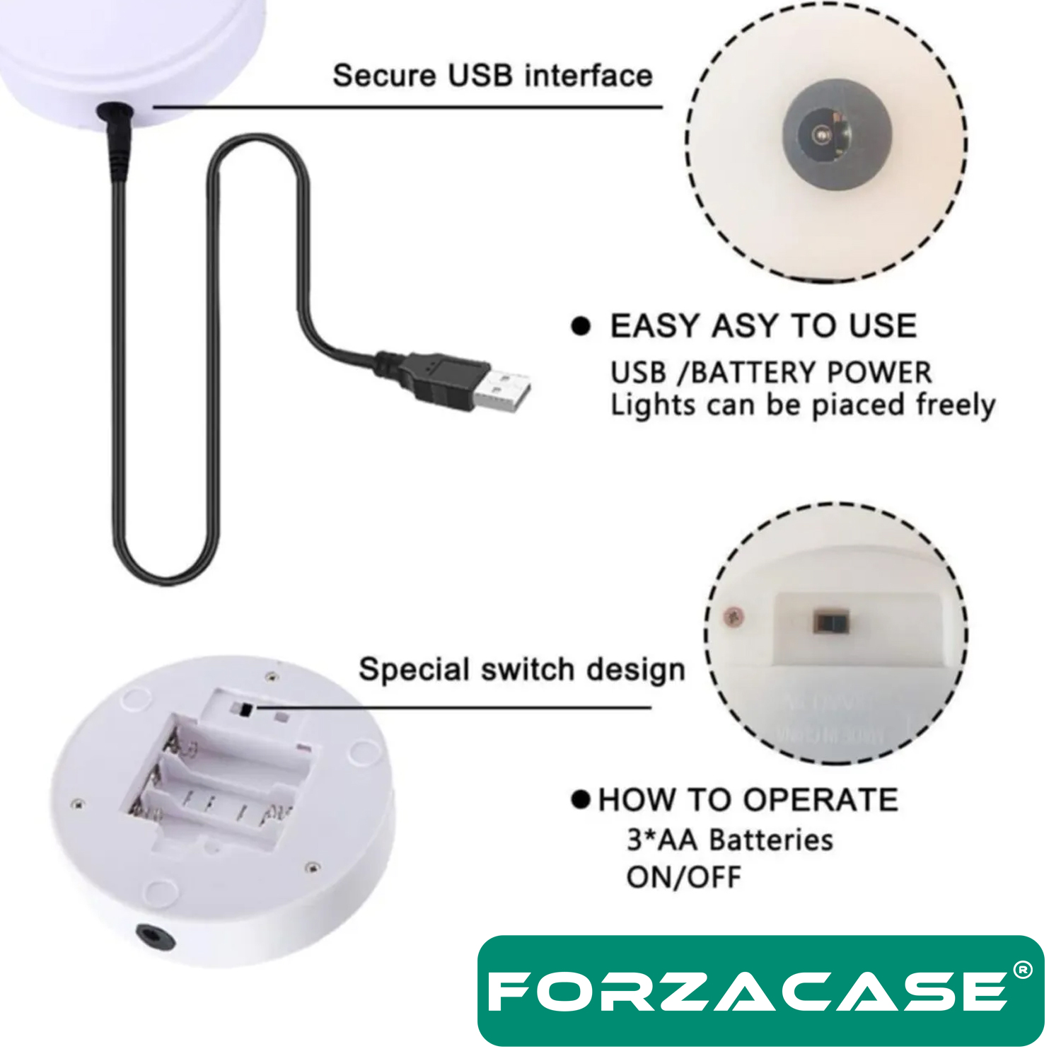 Forzacase Usb’li Flamingo Neon Led Işıklı Masa Ve Gece Lambası Dekoratif Aydınlatma - FC247