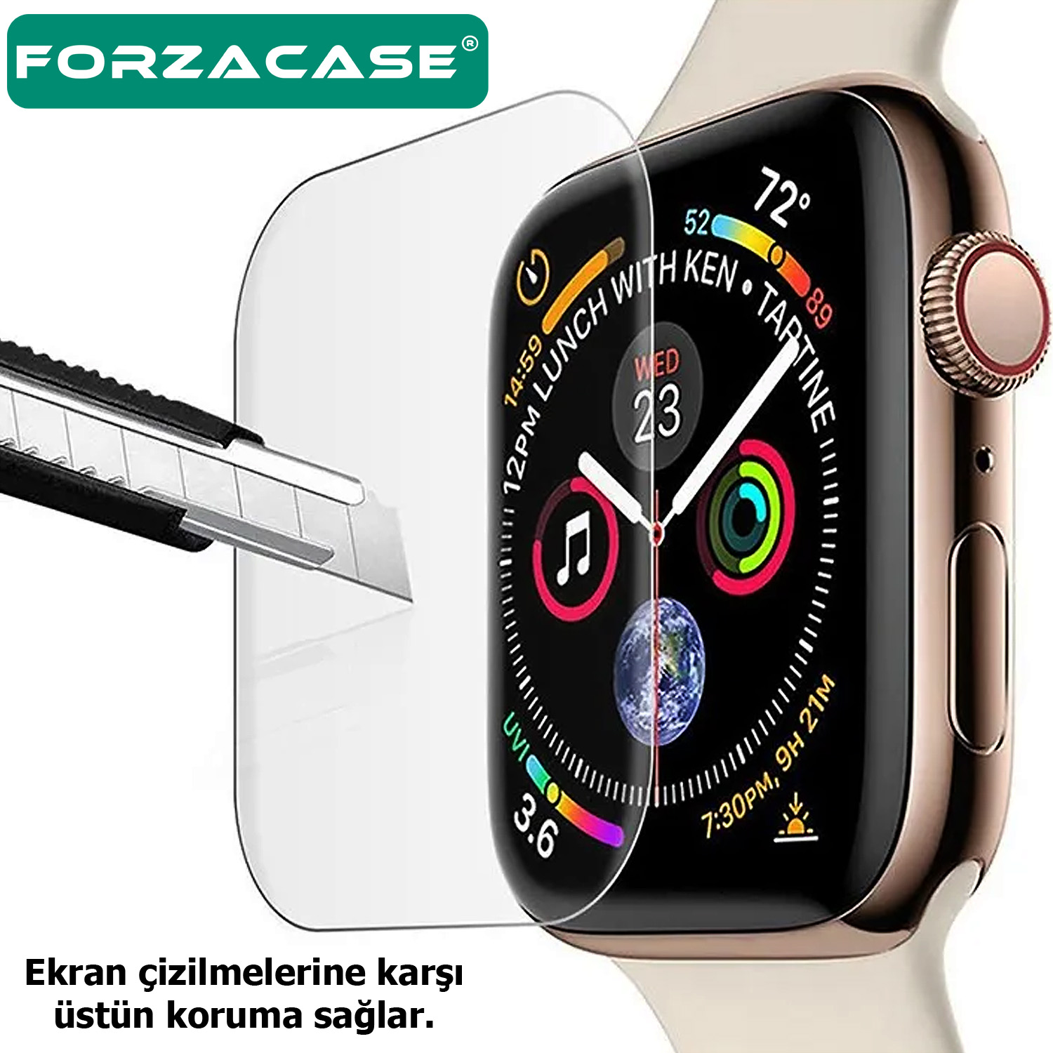 Forzacase Apple Watch 42 mm Saatler ile uyumlu Hydrogel Esnek Ekran Koruma Filmi 2 Adet - FC250
