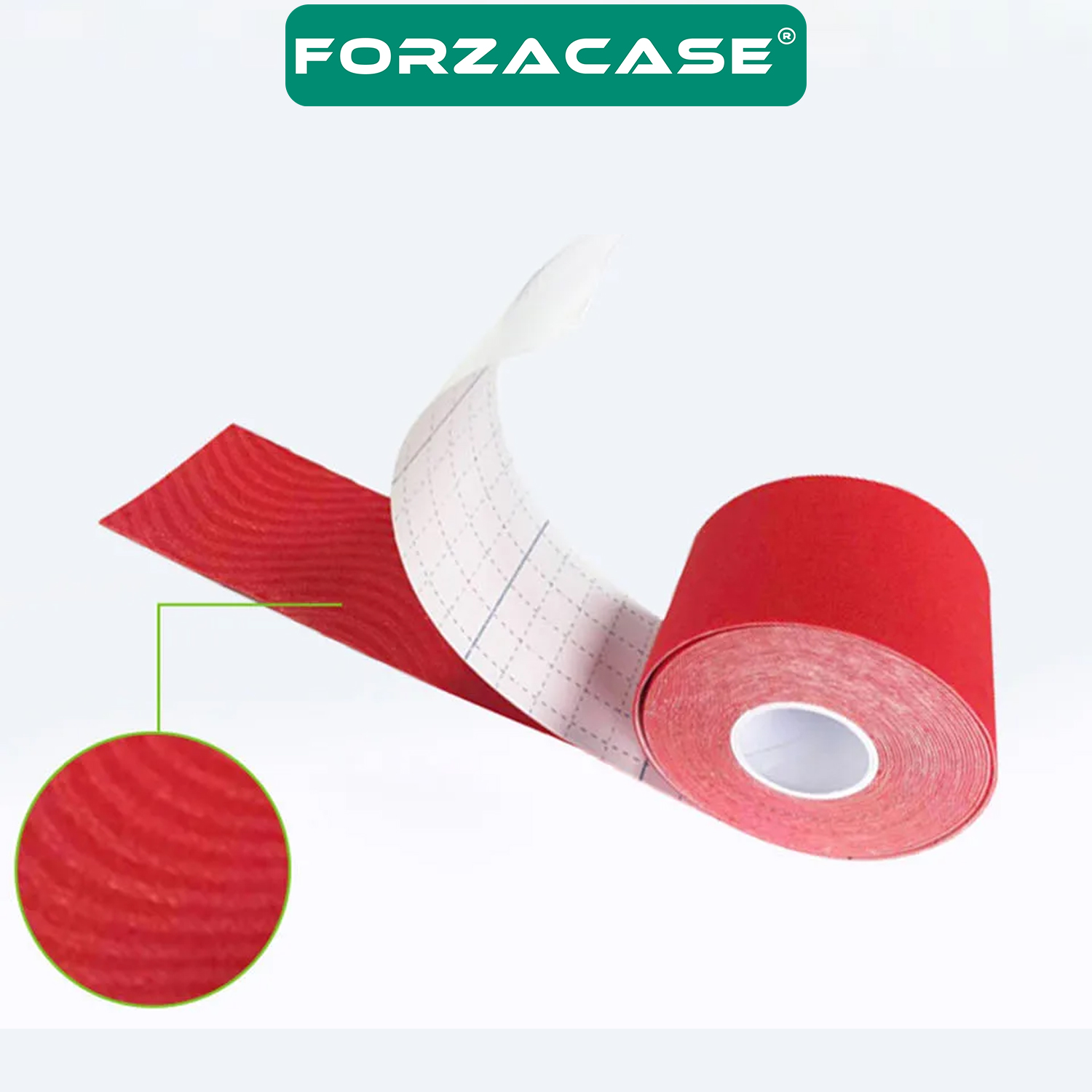 Forzacase Su Geçirmez Pamuk Sporcu Ağrı Bandı Kinesiyoloji Bandı (5m x 5cm)  - FC258