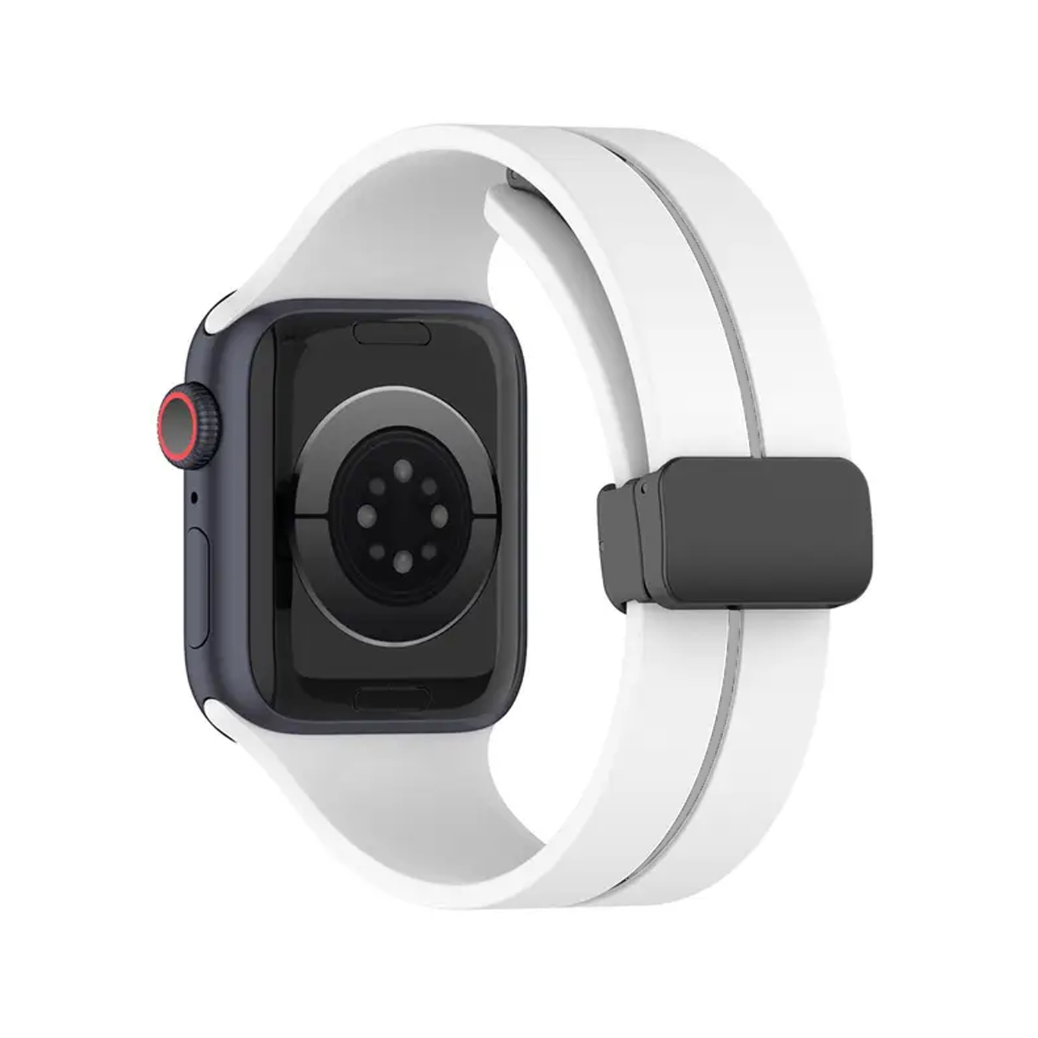 Forzacase Apple Watch Ultra 2 49mm için Manyetik Tokalı 22mm Silikon Kordon Kayış - FC272