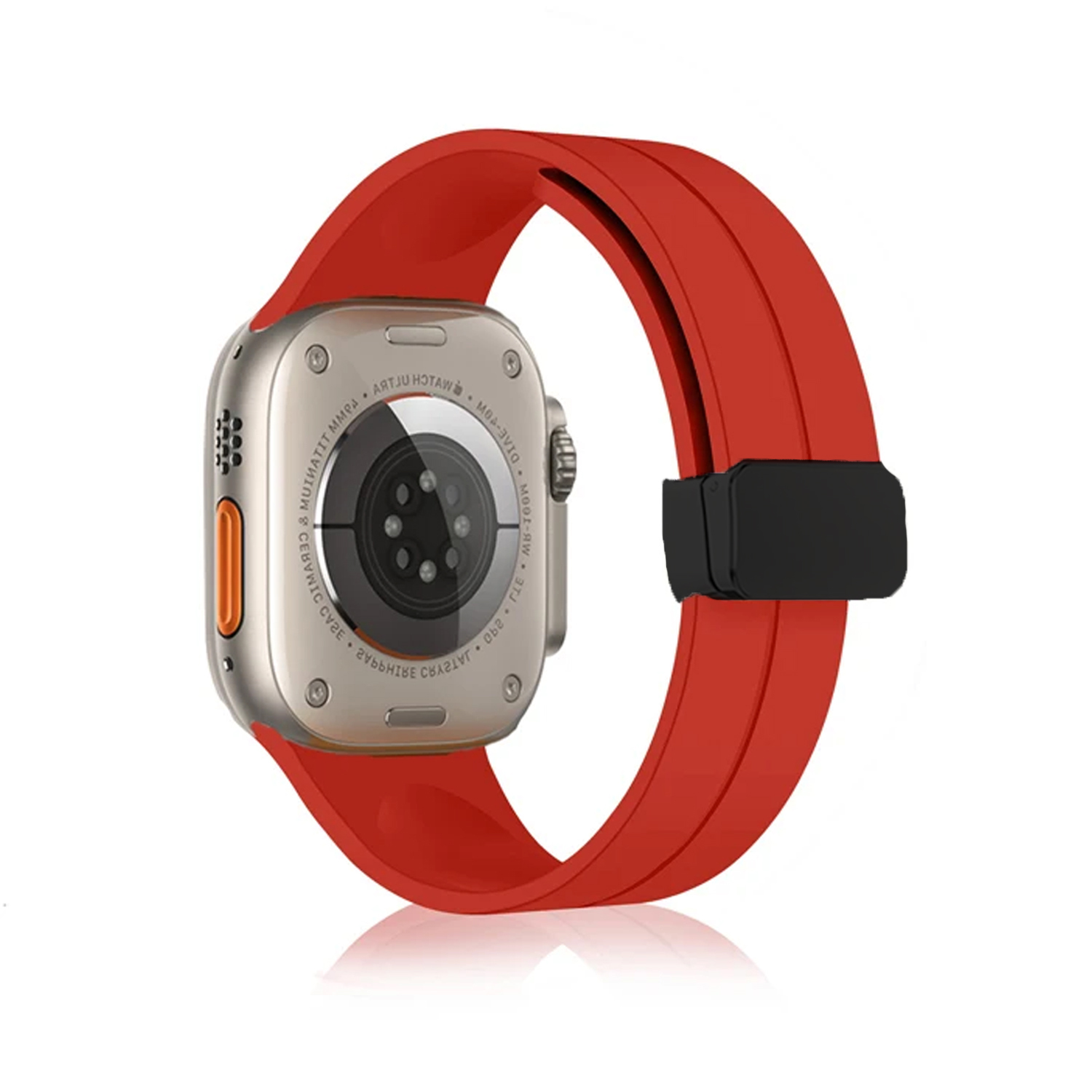 Forzacase Apple Watch 42 / 44 / 45 / 49 mm için Manyetik Tokalı 22mm Silikon Kordon Kayış - FC272