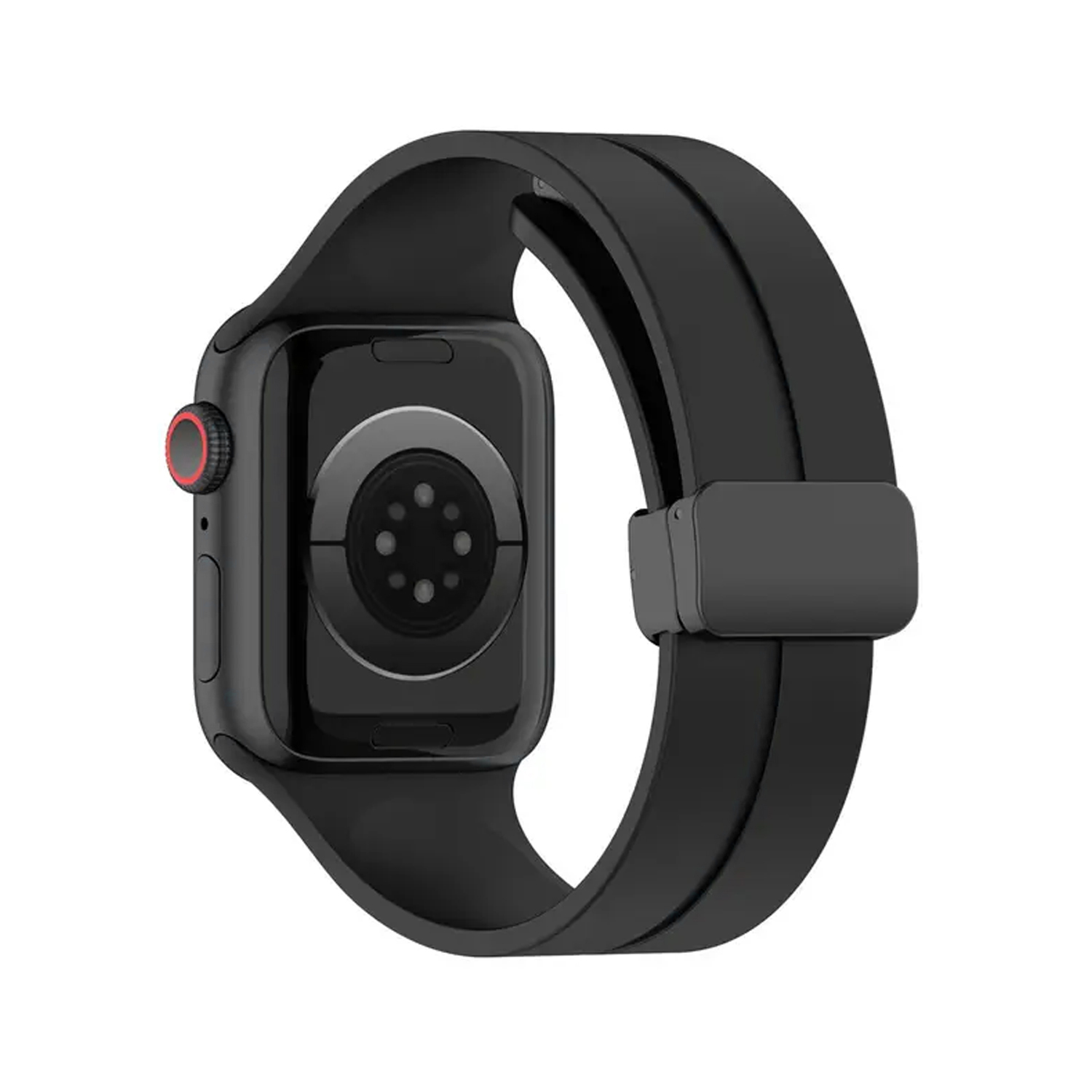 Forzacase Apple Watch 12 46mm ile uyumlu D Manyetik Tokalı Silikon Kordon Kayış - FC272