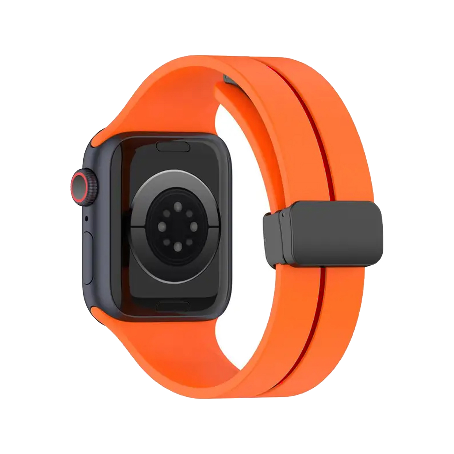 Forzacase Apple Watch 12 46mm ile uyumlu D Manyetik Tokalı Silikon Kordon Kayış - FC272