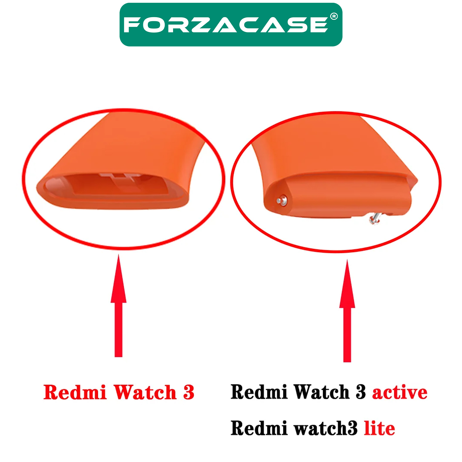 Forzacase Xiaomi Redmi Watch 3 için Silikon Kordon Kayış - FC275