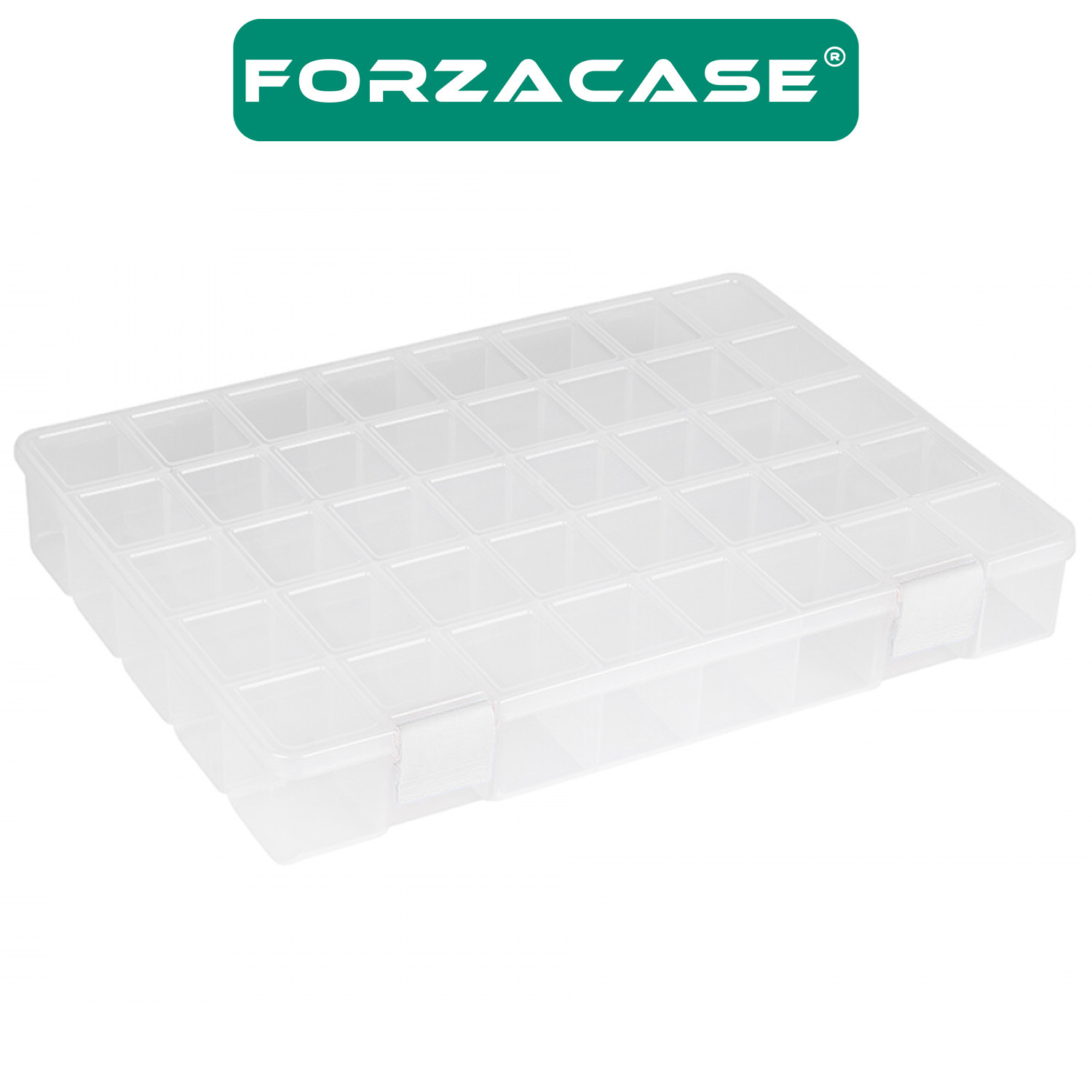 Forzacase 40 Bölmeli Kapaklı Balıkçı Marangoz Malzeme ve Takı Aksesuar Kutusu Organizer - FC276