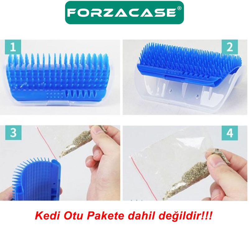 Forzacase Kedi Kaşınma Tarağı Tüy Toplayıcı Tarak Duvar Köşe Kedi Otlu Masaj Oyuncağı  - FC279