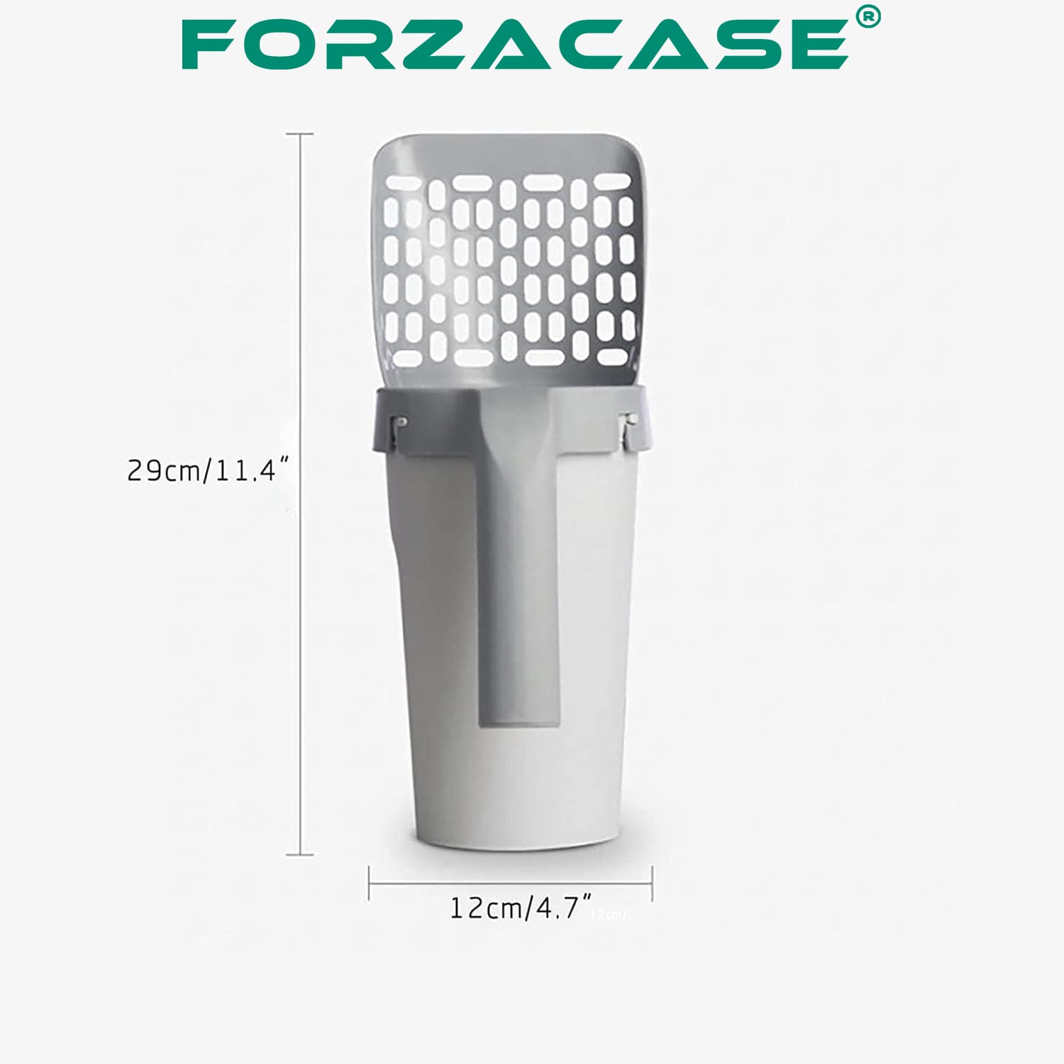 Forzacase Elekli Kedi Kumu Serpme Temizleme Küreği + Dışkı Torbası Poşeti - FC280