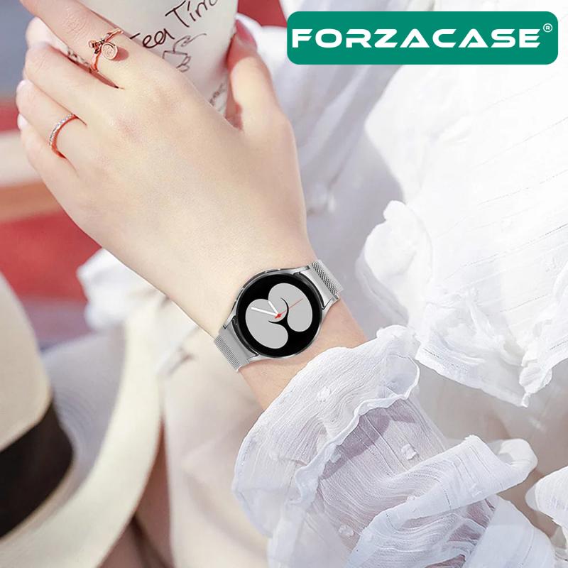 Forzacase Samsung Galaxy Watch 4 40mm ile uyumlu Metal Mıknatıslı Kordon Kayış - FC302