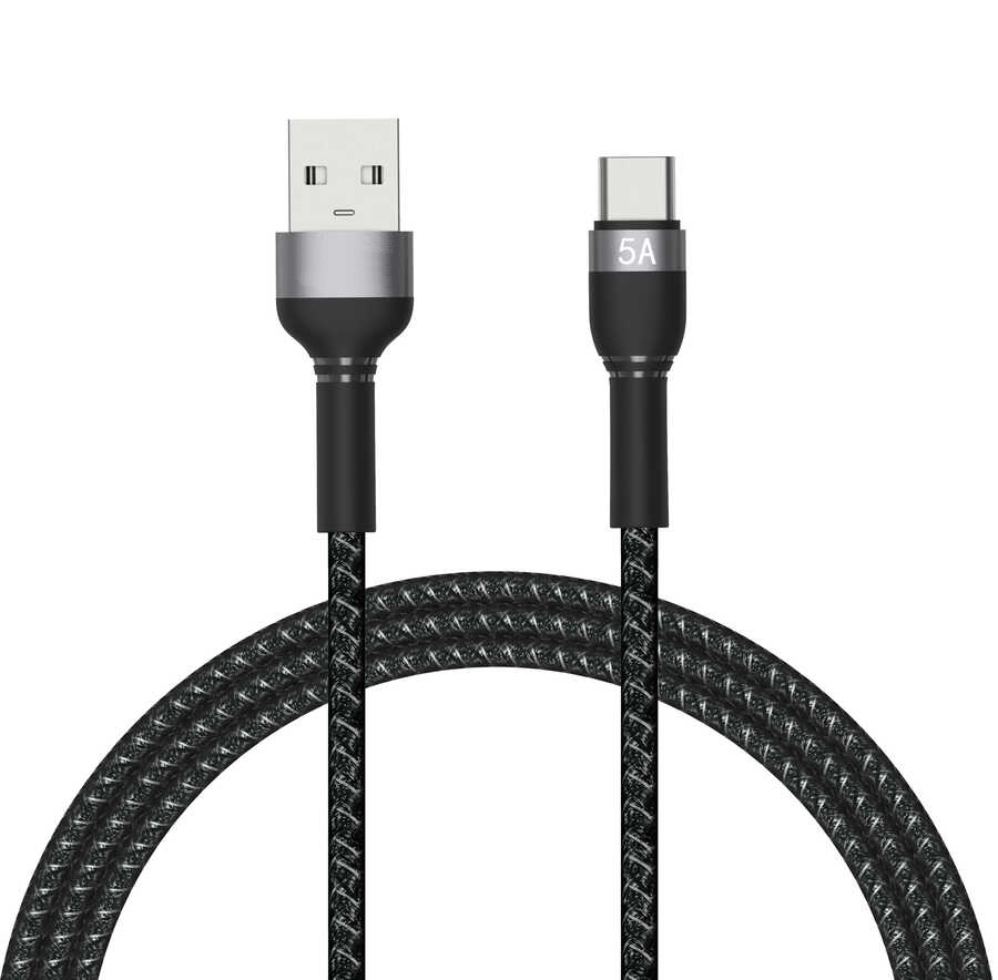 Forzacase Hydra Serisi Type-C USB Örgülü Şarj ve Data Kablosu 2.4A 1 metre - FC314