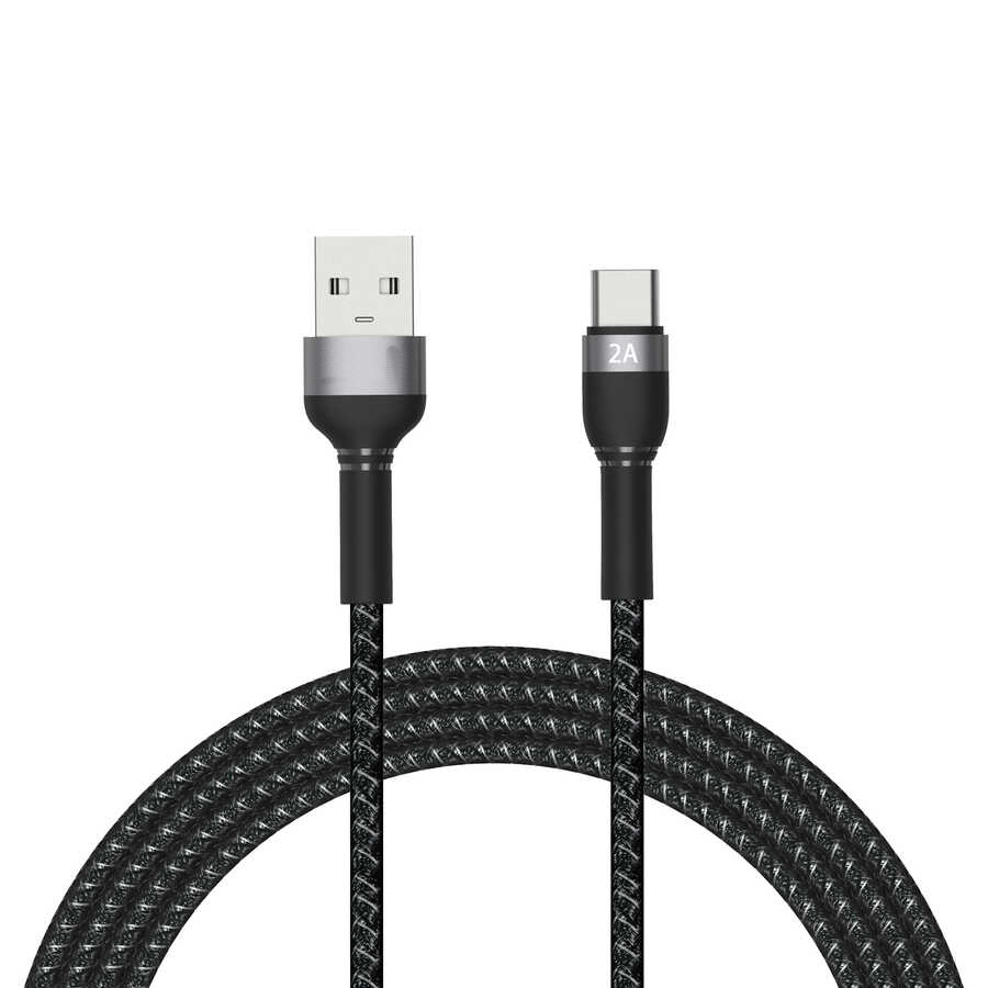 Forzacase Hydra Serisi Type-C USB Örgülü Şarj ve Data Kablosu 2A 2 metre - FC315