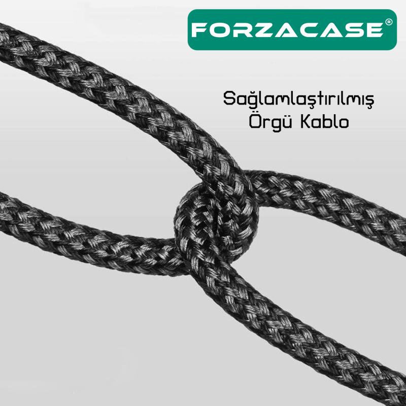 Forzacase Hydra Serisi Type-C USB Örgülü Şarj ve Data Kablosu 2A 3 metre - FC316