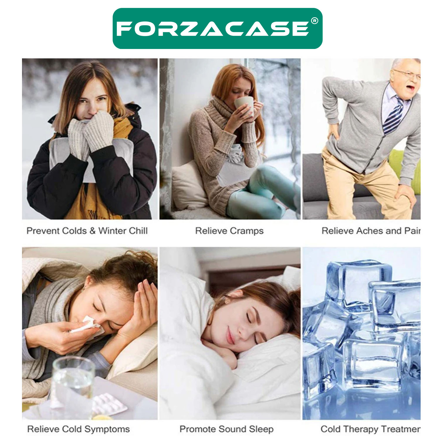 Forzacase Polar Kılıflı 2 Litre Sıcak Su Torbası Regl Ağrısı Karın Sırt Ağrısı Ayak Üşütmesi - FC328