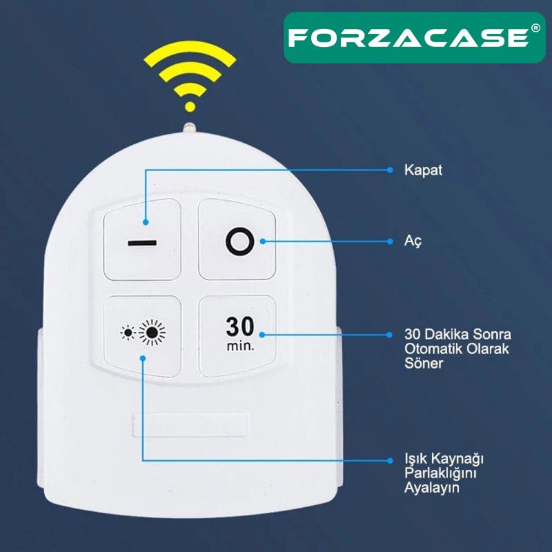 Forzacase 3’lü Kumandalı Altıgen Hareket Sensörlü Pilli Led Işık Lamba  - FC330