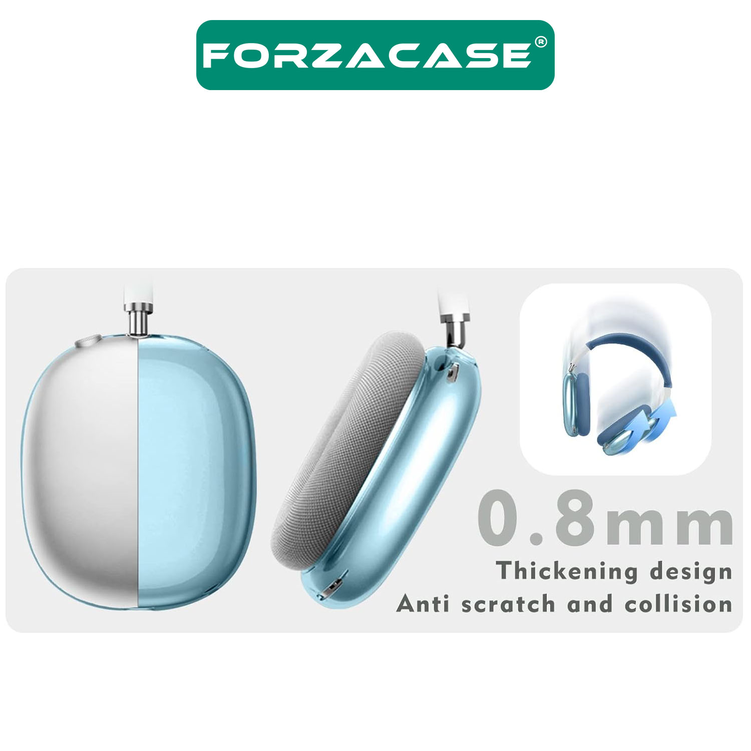 Forzacase Airpods Max ile uyumlu Darbe ve Çizilmelere Karşı Korumalı Silikon Kılıf - FC335