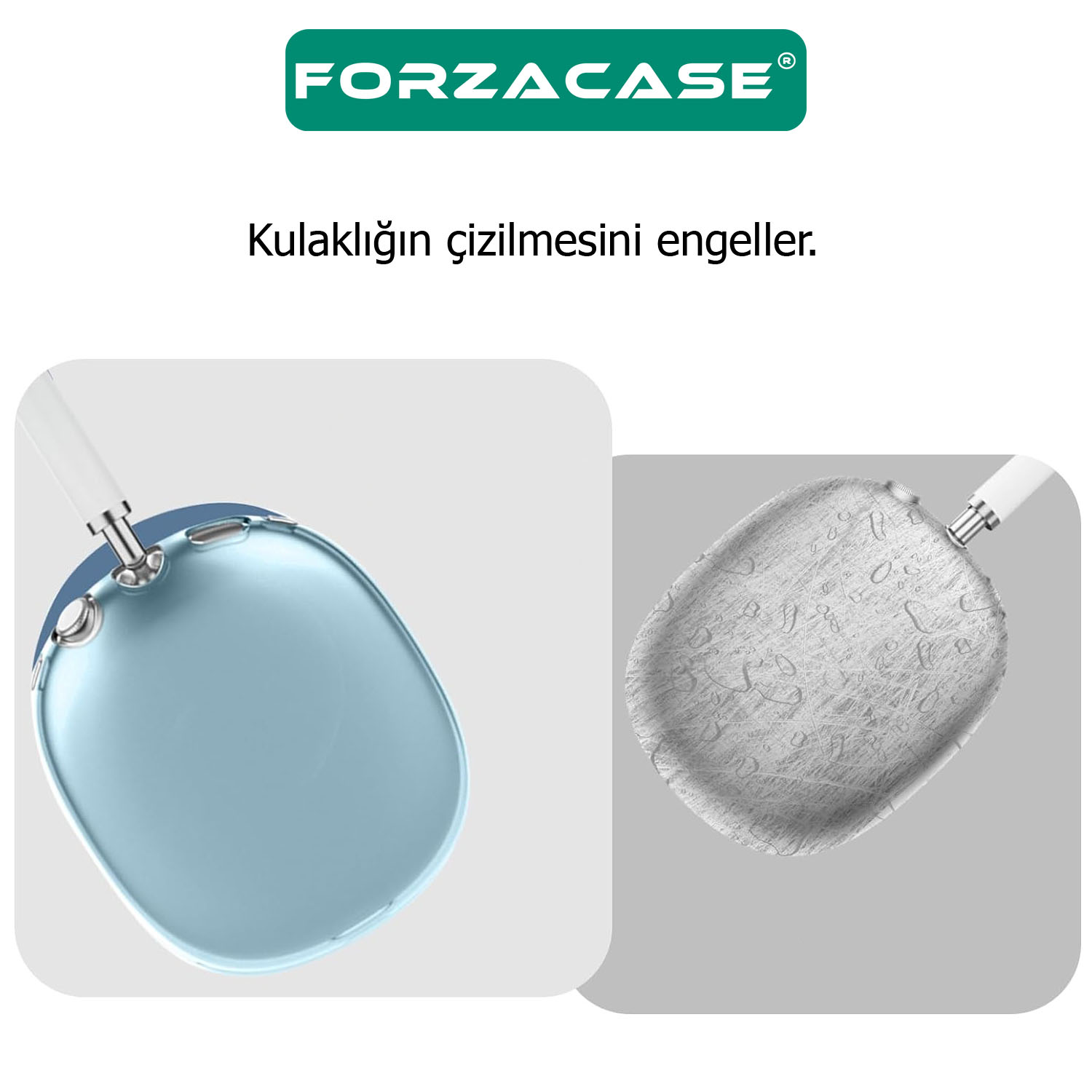 Forzacase Airpods Max ile uyumlu Darbe ve Çizilmelere Karşı Korumalı Silikon Kılıf - FC335