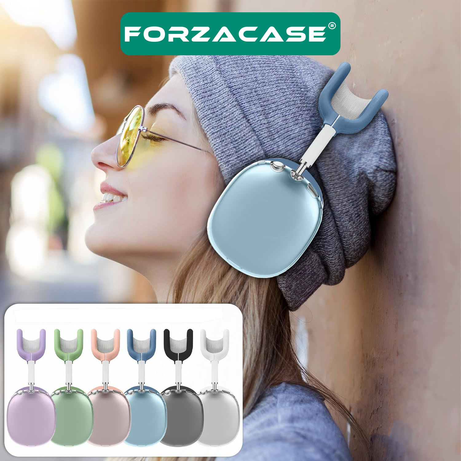 Forzacase Airpods Max ile uyumlu Darbe ve Çizilmelere Karşı Korumalı Silikon Kılıf - FC335