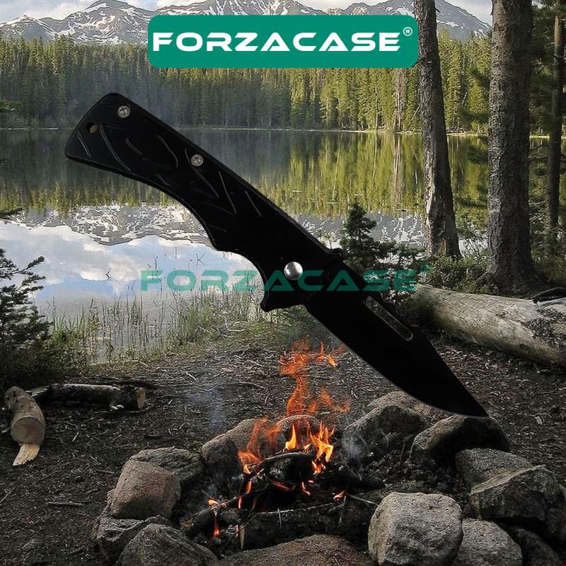 Forzacase Paslanmaz Çelik Ultra Keskin Outdoor Avcılık Kamp Çakısı Kamp Mutfak Bıçağı - FC343