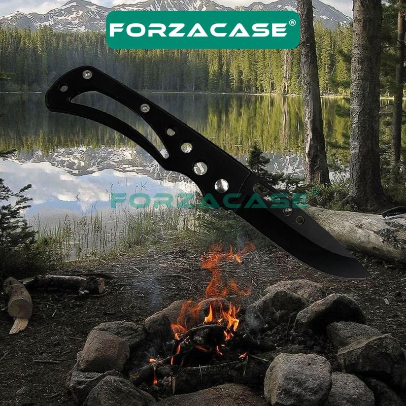 Forzacase Paslanmaz Çelik Ultra Keskin Outdoor Avcılık Kamp Çakısı Kamp Mutfak Bıçağı - FC344