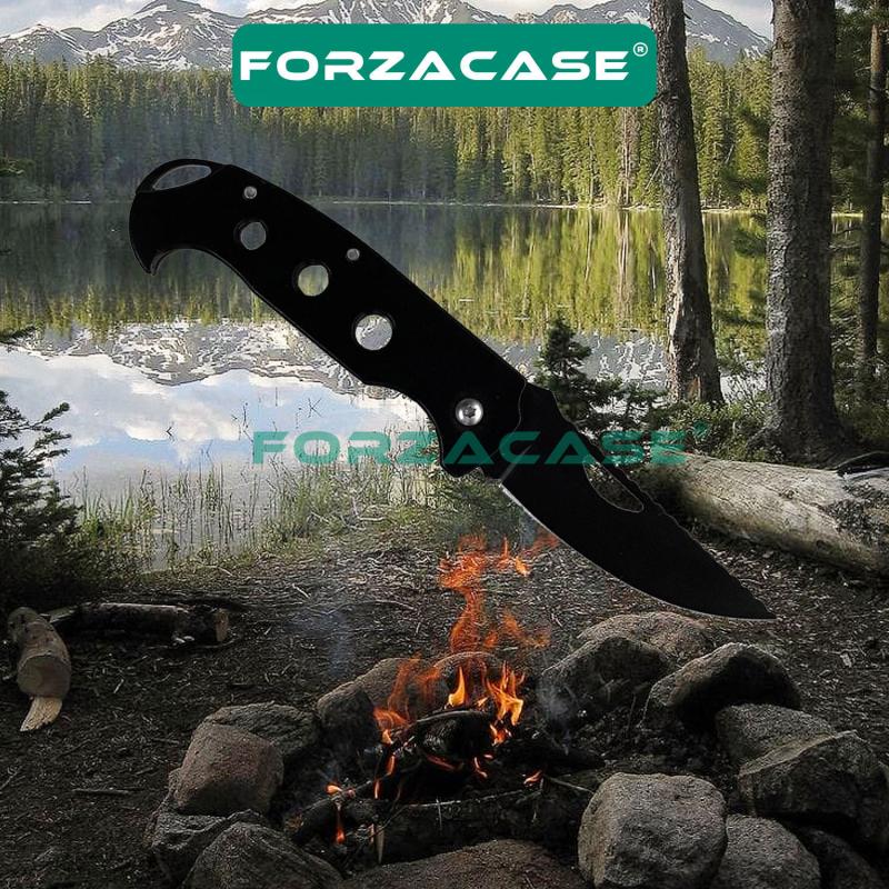 Forzacase Paslanmaz Çelik Ultra Keskin Outdoor Avcılık Kamp Çakısı Kamp Mutfak Bıçağı - FC345