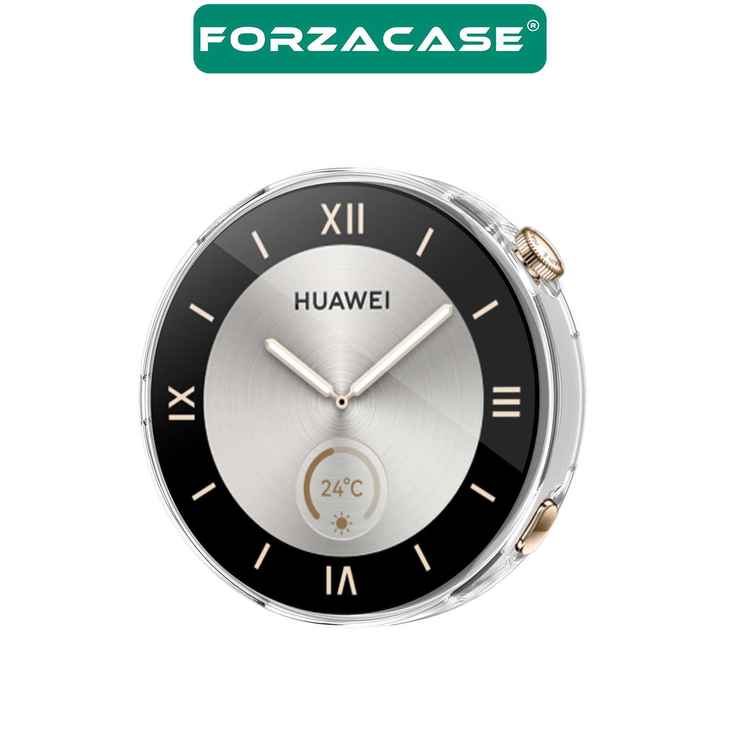 Forzacase Huawei Watch GT4 41mm Metal Mıknatıslı Kordon Kayış + Ekran Korumalı Silikon Kılıf - FC356