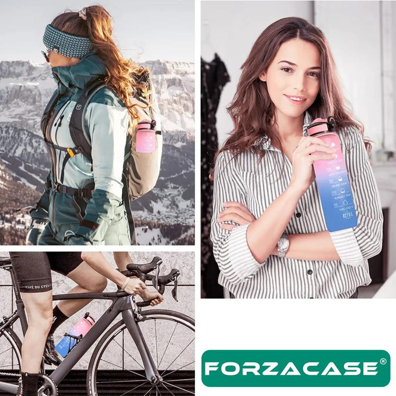 Forzacase Motivasyonel Spor Günlük Su Matarası Su Şişesi Suluk 1 Lt - FC357