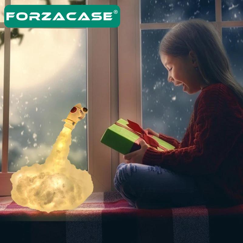 Forzacase Uçan Astronot Tasarımlı Dekoratif Gece ve Masa Lambası - FC362