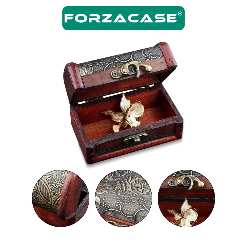Forzacase 3’lü Vintage Nostalji Ahşap Deri Sandık Kutusu 3 Boy Mücevher Takı Saklama Kutusu - FC365