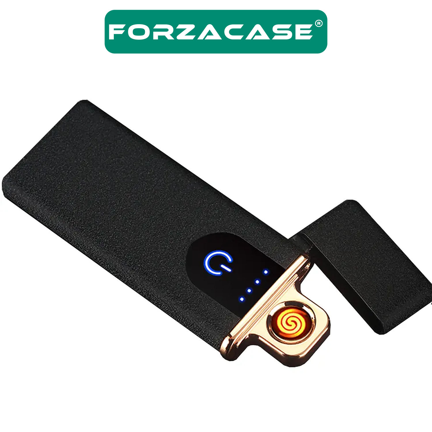 Forzacase Metal Çerçeveli USB Şarjlı Dokunmatik Alevsiz Elektronik Tesla Çakmak Hediye Çakmak FC375