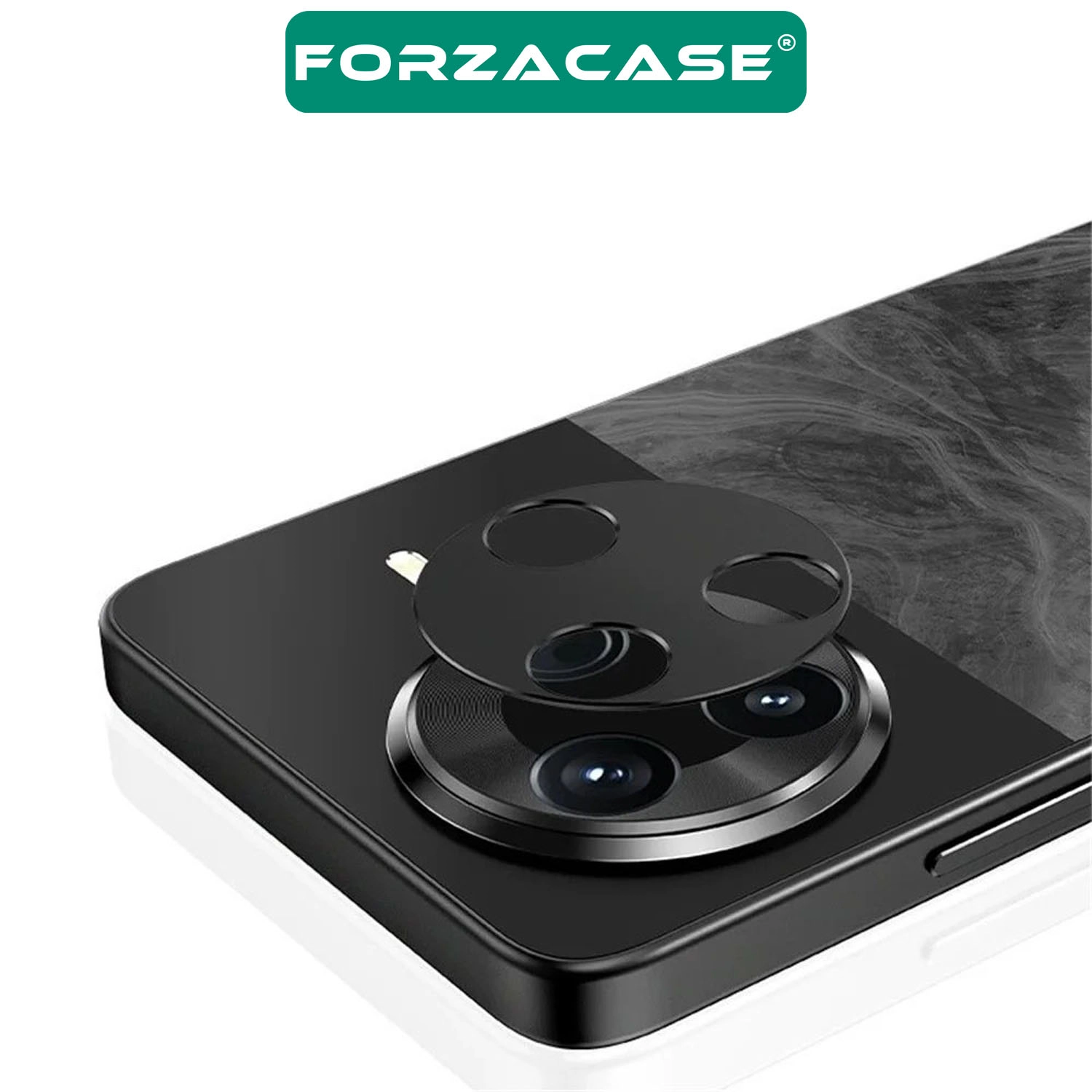 Forzacase Xiaomi Poco F7 Pro ile uyumlu Kamera Lens Koruma Halkası Siyah - FC377
