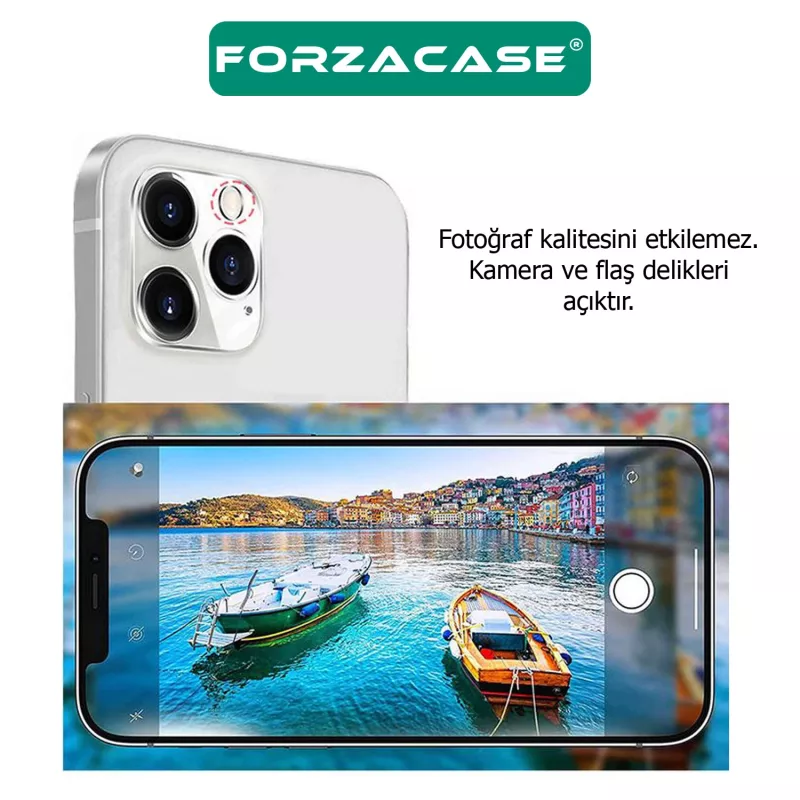 Forzacase iPhone 17 ile uyumlu Kamera Lens Koruyucu Cam Filmi Şeffaf - FC378