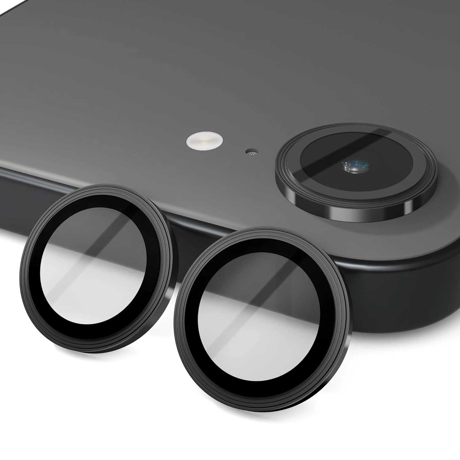 Forzacase iPhone 16E ile uyumlu Kamera Camı Lens Koruyucu Halka Seti - FC381