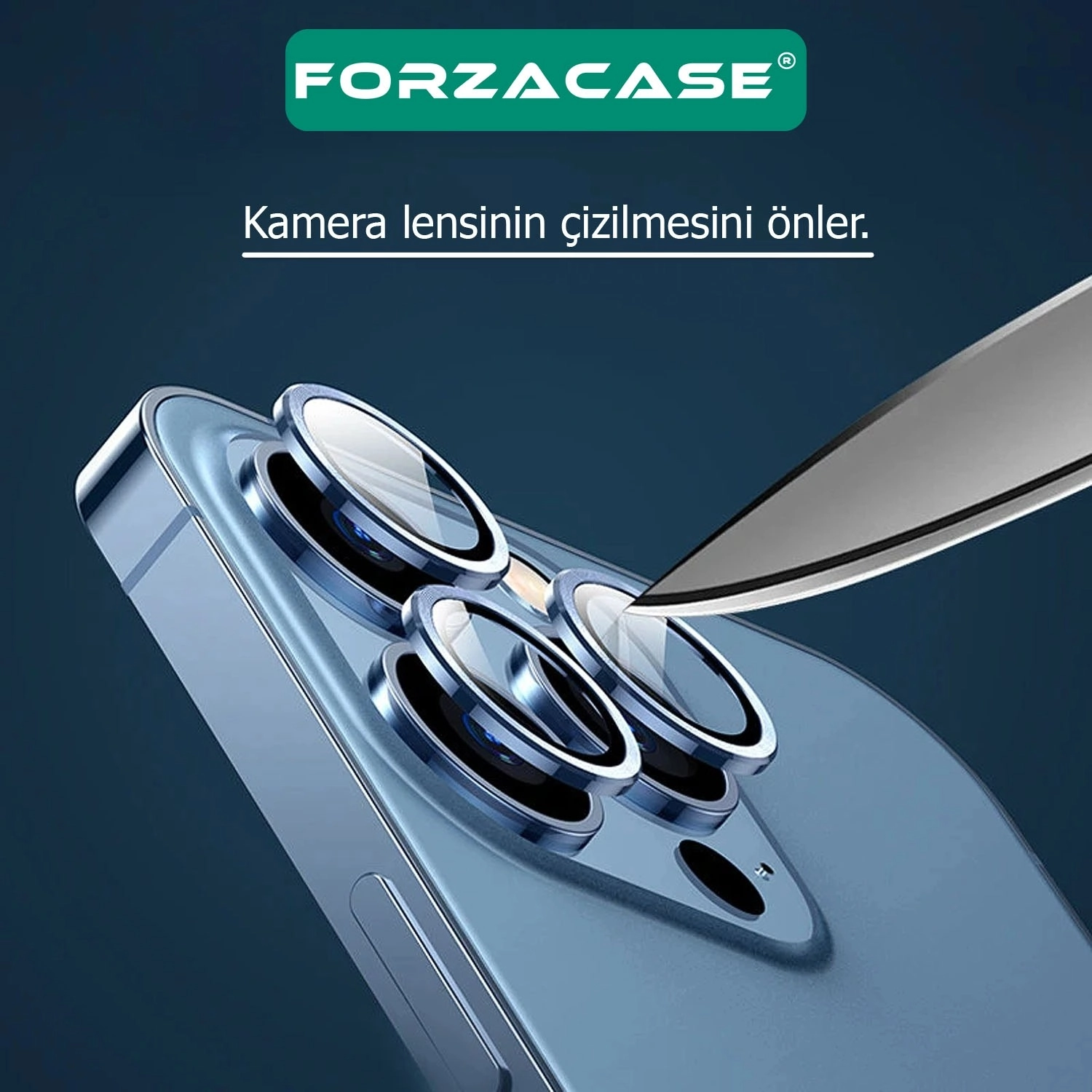 Forzacase iPad Air 5. Nesil 10.9 inç 2022 ile uyumlu Kamera Camı Lens Koruyucu Halka Seti - FC381