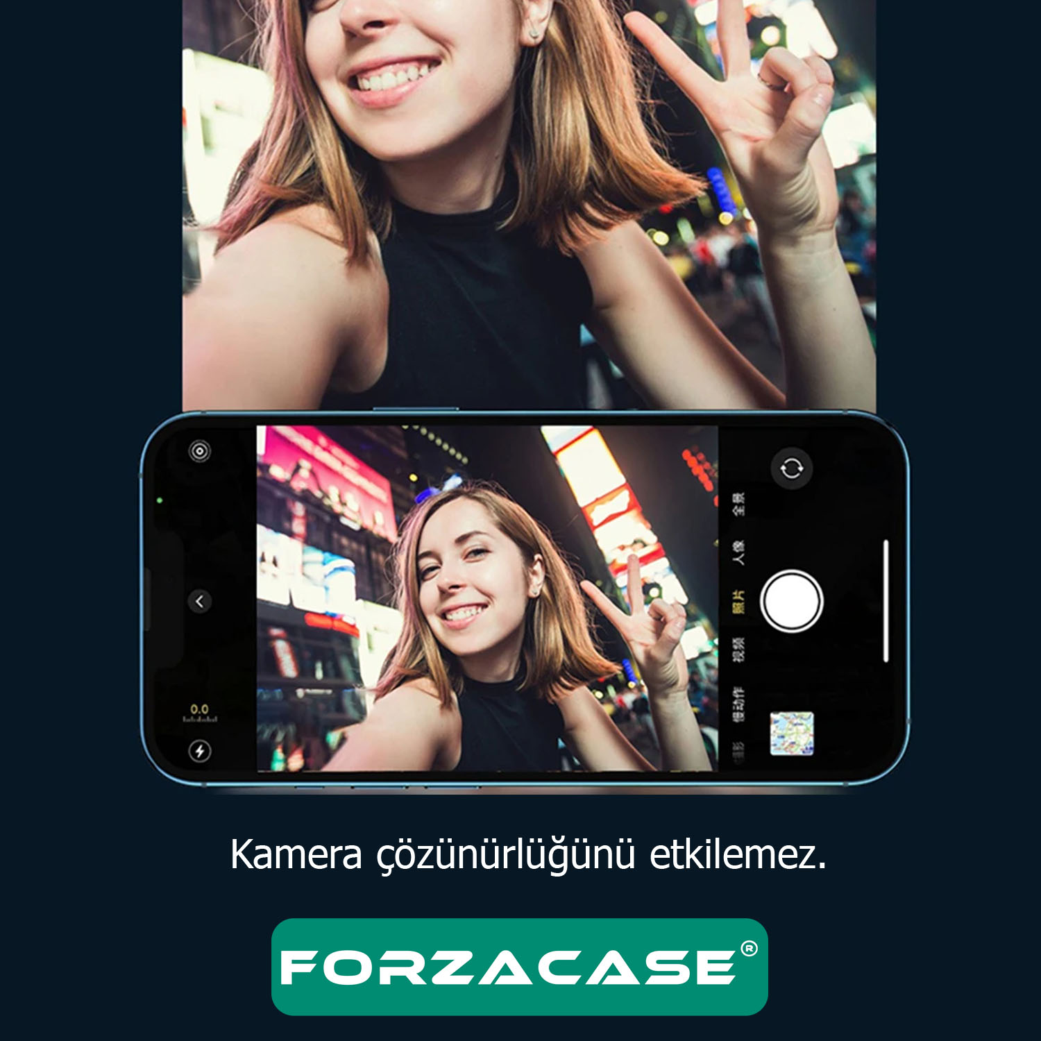 Forzacase iPhone 14 Plus ile uyumlu Kamera Camı Lens Koruyucu Halka Seti - FC381