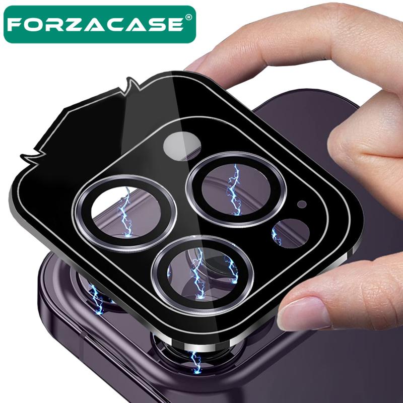 Forzacase iPhone 15 Pro ile uyumlu Parmak İzi Bırakmayan Anti-Reflective Kamera Lens Koruyucu FC438
