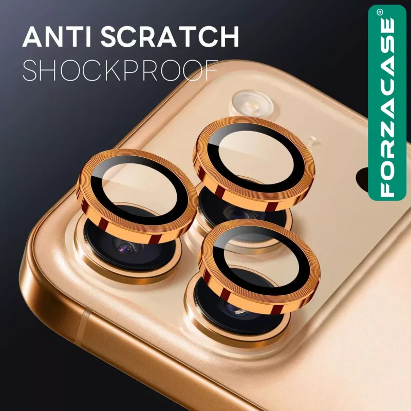 Forzacase iPhone 17 Pro Max ile uyumlu Kamera Camı Lens Koruyucu Halka Seti - FC381