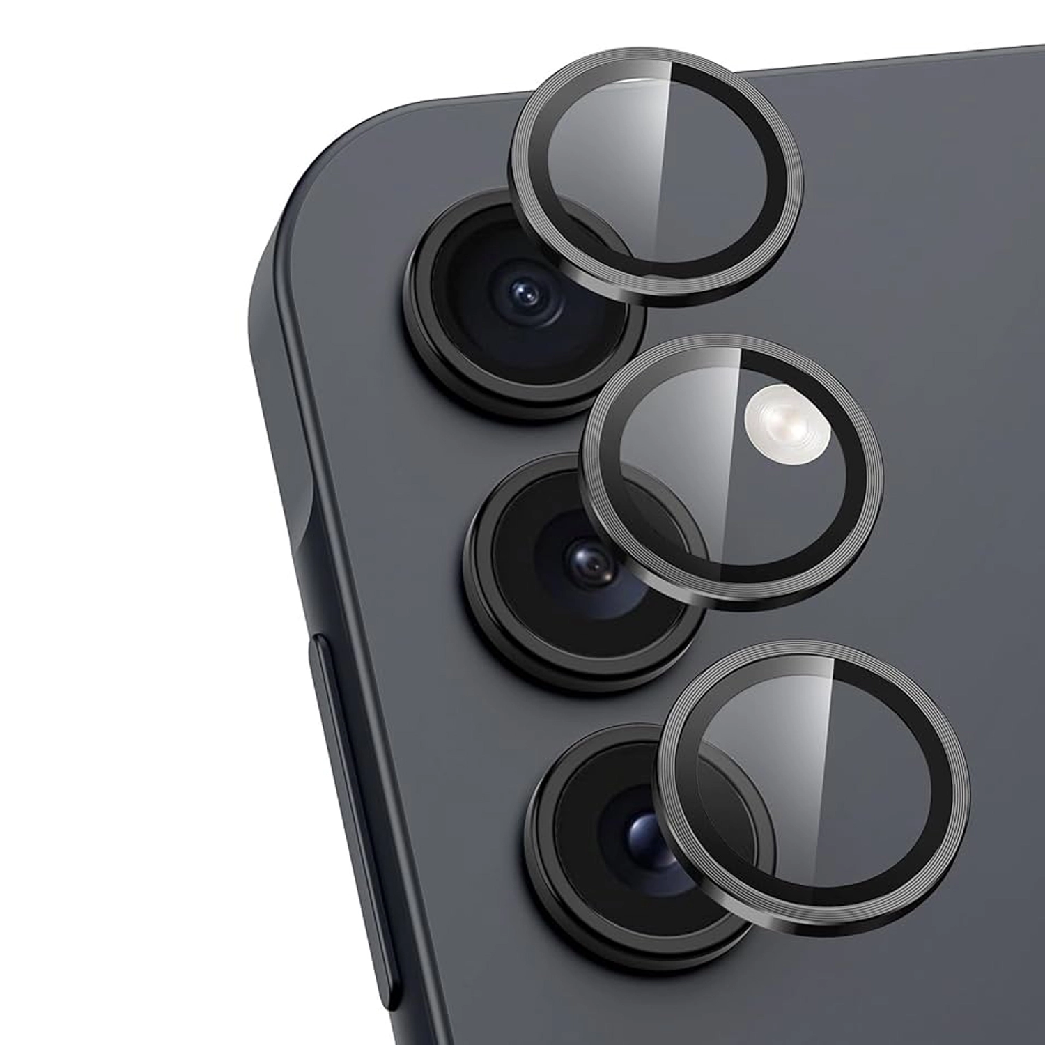 Forzacase Samsung Galaxy A16 ile uyumlu Kamera Camı Lens Koruyucu Halka Seti - FC381