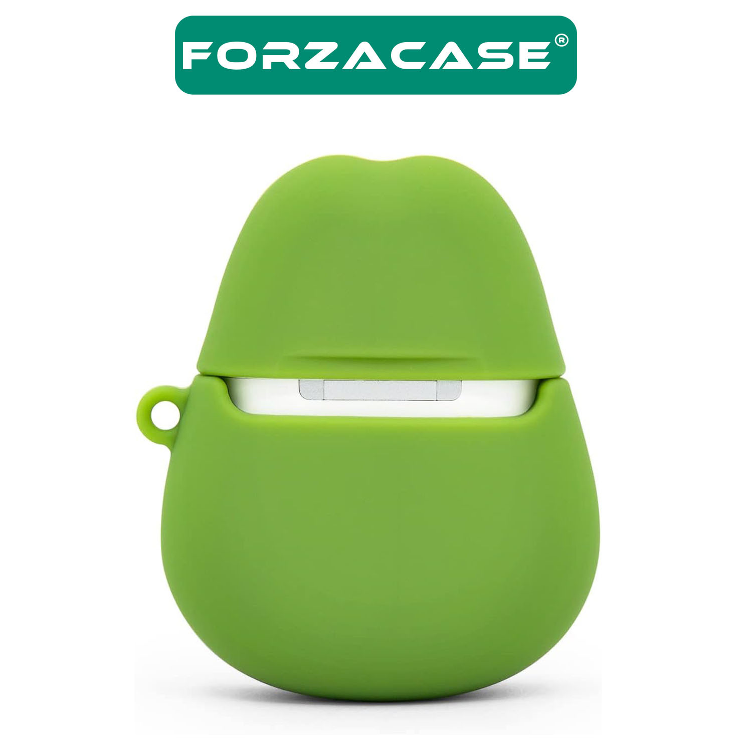 Forzacase Airpods 1 / 2 uyumlu Avokado Desenli Anahtar Askılıklı Bluetooth Kulaklık Kılıfı - FC382