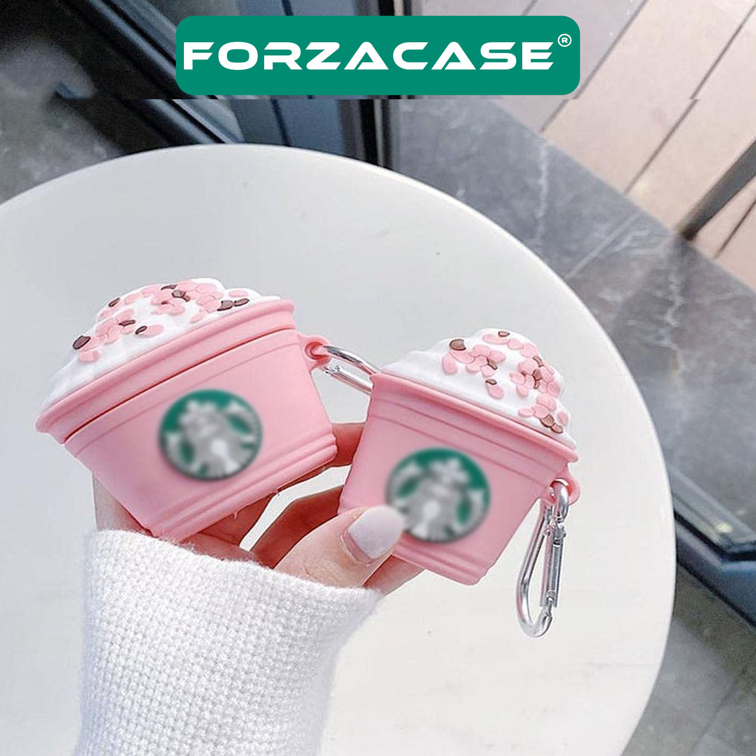 Forzacase Airpods Pro uyumlu Desenli Anahtar Askılıklı Bluetooth Kulaklık Kılıfı - FC388