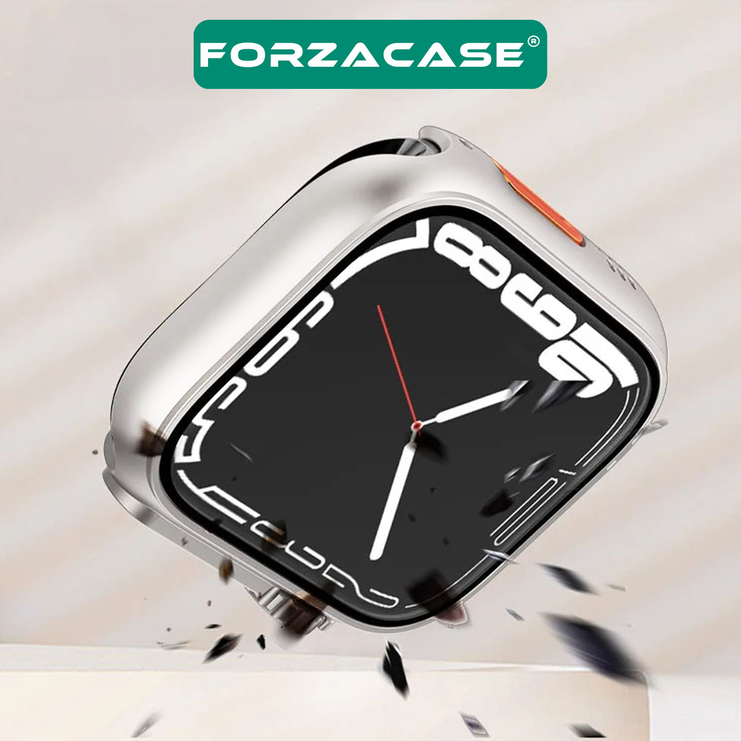 Forzacase Apple Watch 41mm ile uyumlu Full Ekran Kasa Koruyucu ve Watch Ultra Çevirici Kılıf - FC397