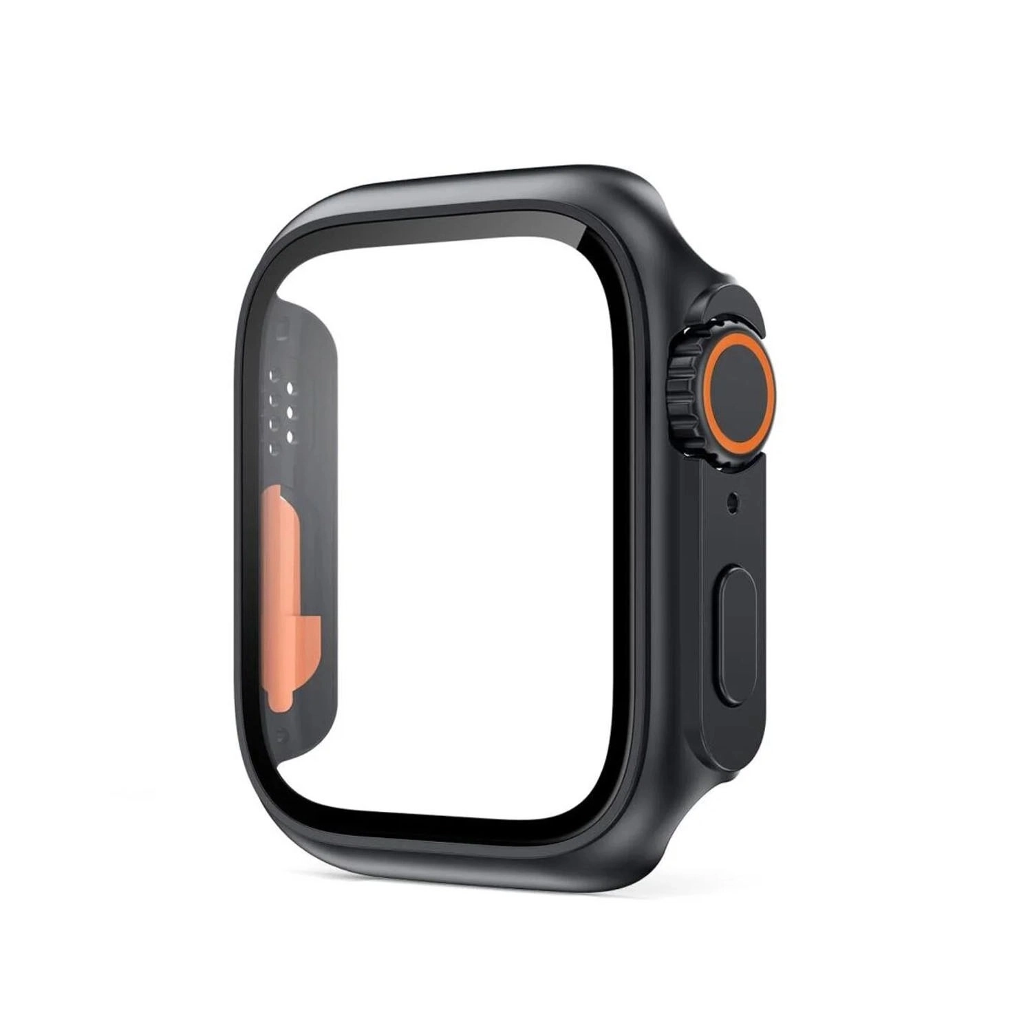 Forzacase Apple Watch 11 42mm uyumlu Full Ekran Kasa Koruyucu ve Watch Ultra Çevirici Kılıf Siyah - FC398