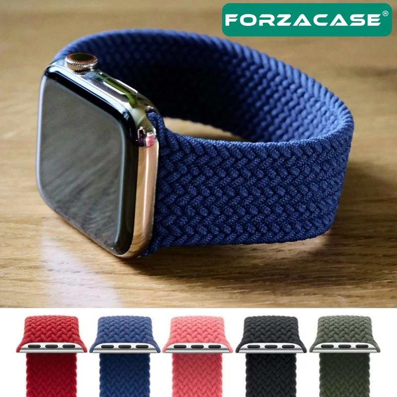 Forzacase Apple Watch Ultra 3 49mm için Hasır Örgü Solo Loop Kordon Kayış - FC401